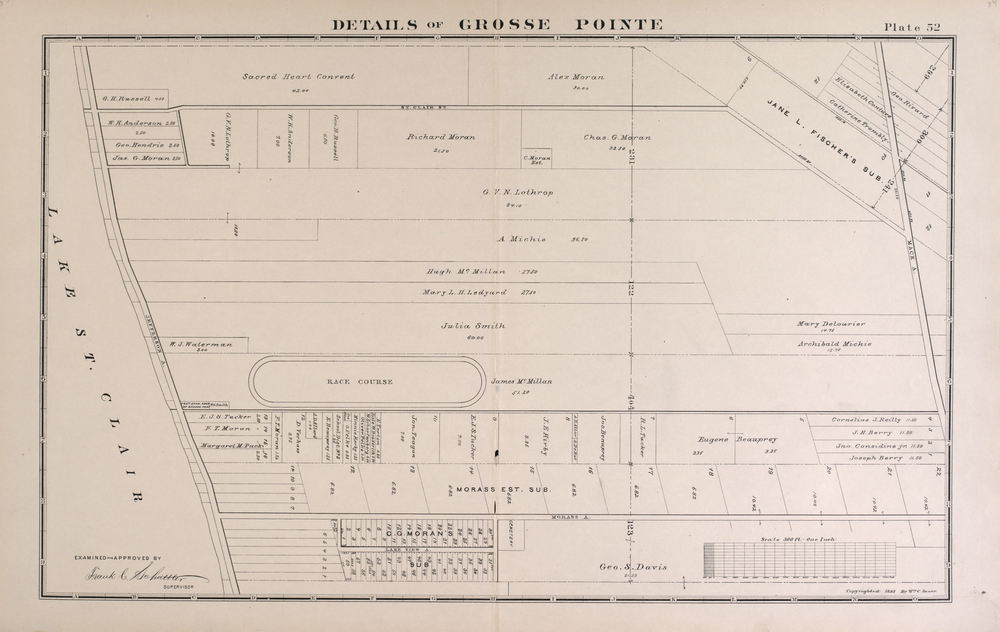 Grosse Pointe Race Track - Historical Map (newer photo)